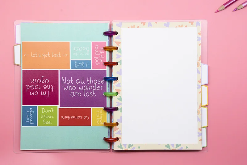 Fromthenon диски кольцо связаны Happy planner пуля журналы A5B6 спираль notebookr дневник с цветком пустой Бумага пополнения чернил канцелярских принадлежностей