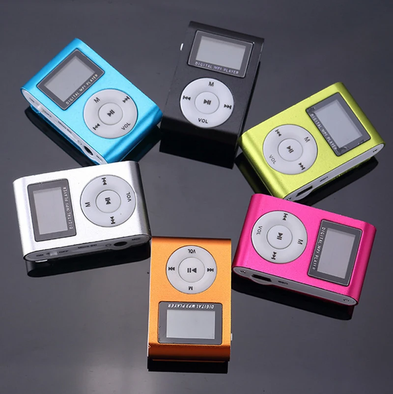 

Fashion Screen Card MP3 Mini Metal Aluminum Clip Card MP3 Player Student MP3 Gift
