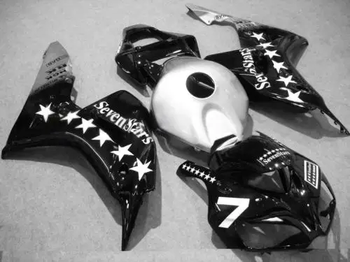 

Motorcycle Fairing kit for HONDA CBR1000RR 06 07 CBR 1000RR 2006 2007 CBR1000 ABS TOP Black silver Fairings set+7gifts HG35