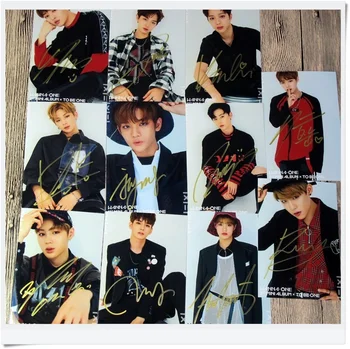 

signed WANNA ONE autographed group photo TO BE ONE 6 inches 11 photos set freeshipping 092017BC