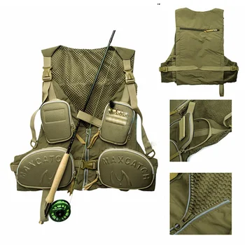 

New 2018 Outdoor Fishing Hunting Vest for Fishing Clothing Vests Jackets Adjustable Fly Vest Fishing Tackle Asseccories