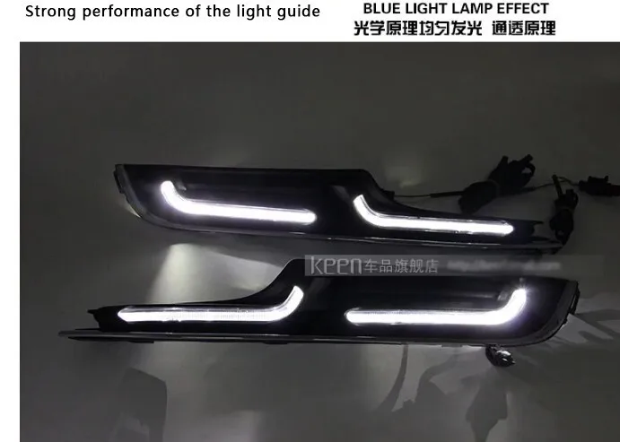 

free shipping, for vw golf 7 DRL LED Golf MK7 LED daytime running waterproof lights guide DRL car styling Plug and LED Fog lamp