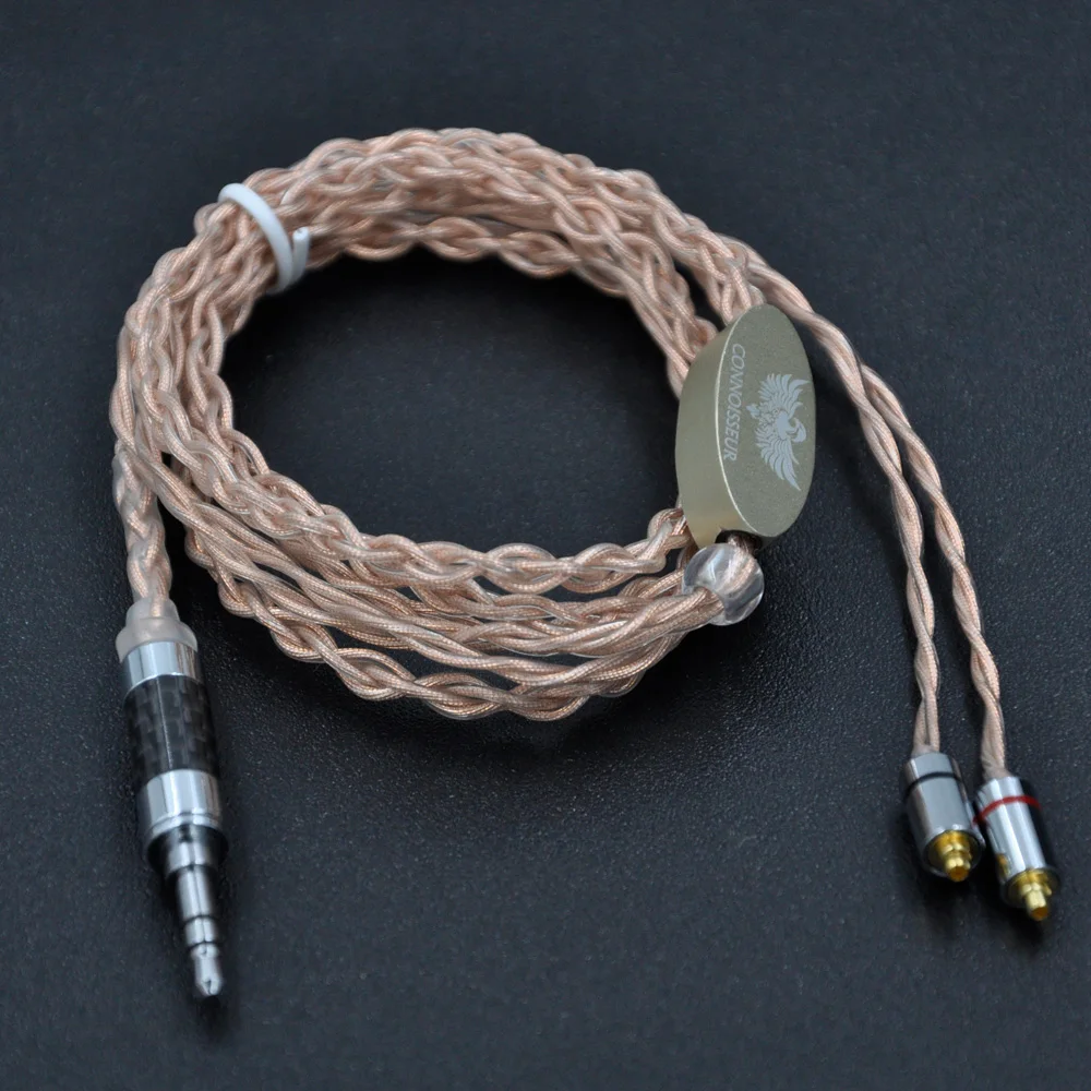 

Wooeasy Custom Made 8 Core Single Crystal Copper Mooring Silk Earphone Upgrade Cable For SE215 SE535 LZ A4 DQSM