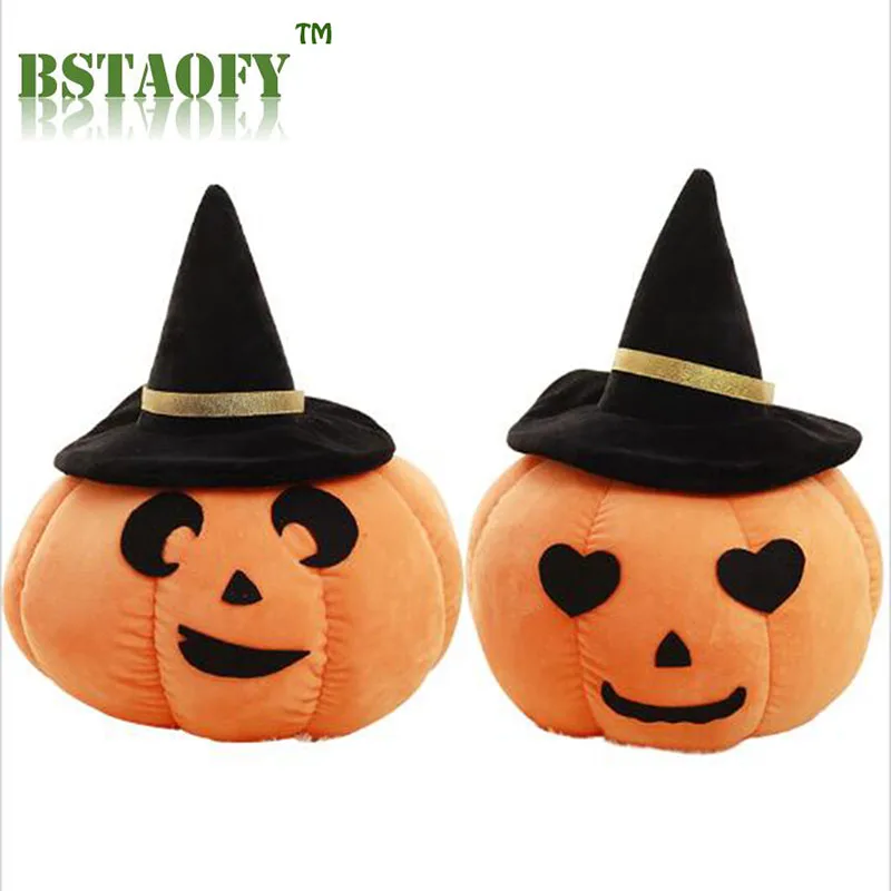 BSTAOFY Dropshipping 20/30/40cm Stuffed Pumpkins With Hats Halloween