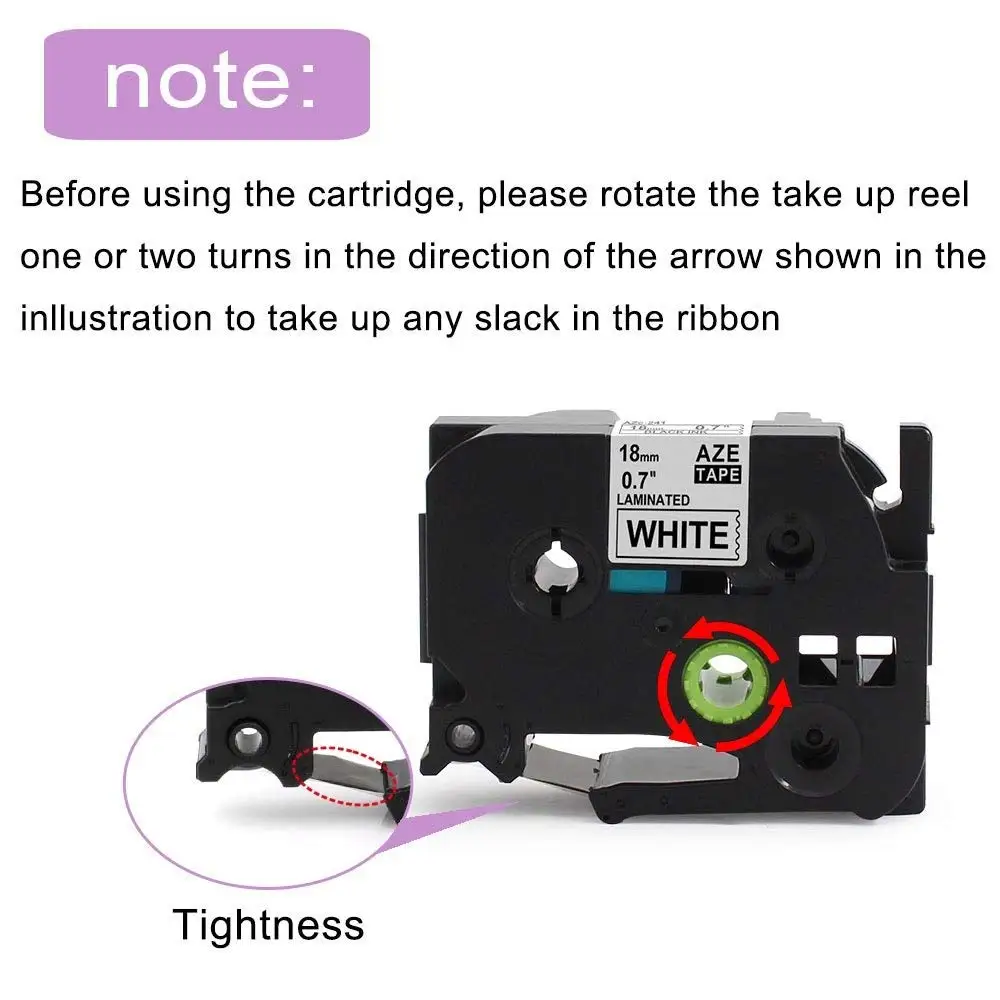 5 PK Compatible Label Maker Tape 18mm for Brother P-Touch TZ-241