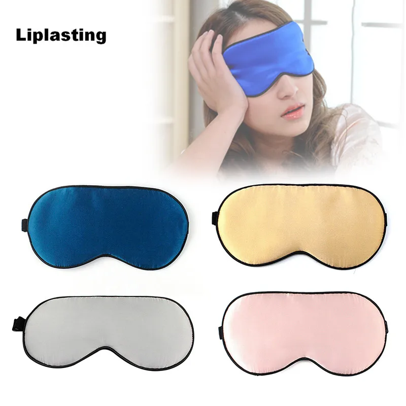 

Portable Silk Imitation Mask Eyes Cover Sleeping Eye Shade Sleep Mask 6 Colors Bandage Eyes For Sleep/Travel Women Men