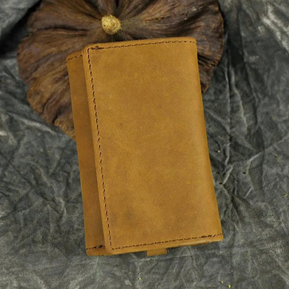 Original Leather Men Fashion Multifunction Coin Wallet Car Remote Case Key Ring Case Holder Chain Designer Key Package Bag 230-L