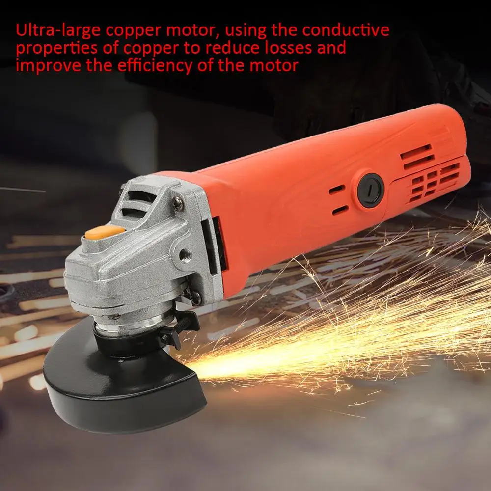 Buy 220V CN Plug Electric Angle Grinder Red Handhold