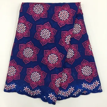 

High Quality Swiss Voile Lace 2017 African Voile Swiss Lace Fabric African Swiss Cotton Voile Lace Fabric with stone For Wedding