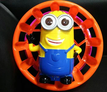 

Will circle dance flashing rotation small yellow man runner toy children luminous colorful music circle thief dad