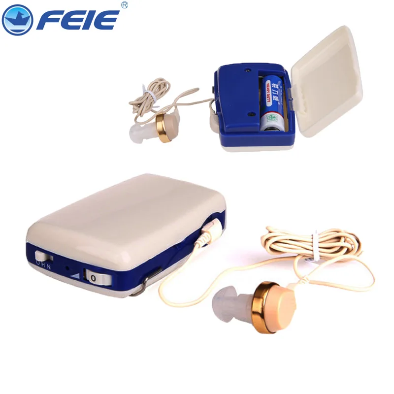  FEIE Analog Pocket Hearing Aid Portable Wire Earplugs Sound Enhancement Suitalbe for Elderly With B