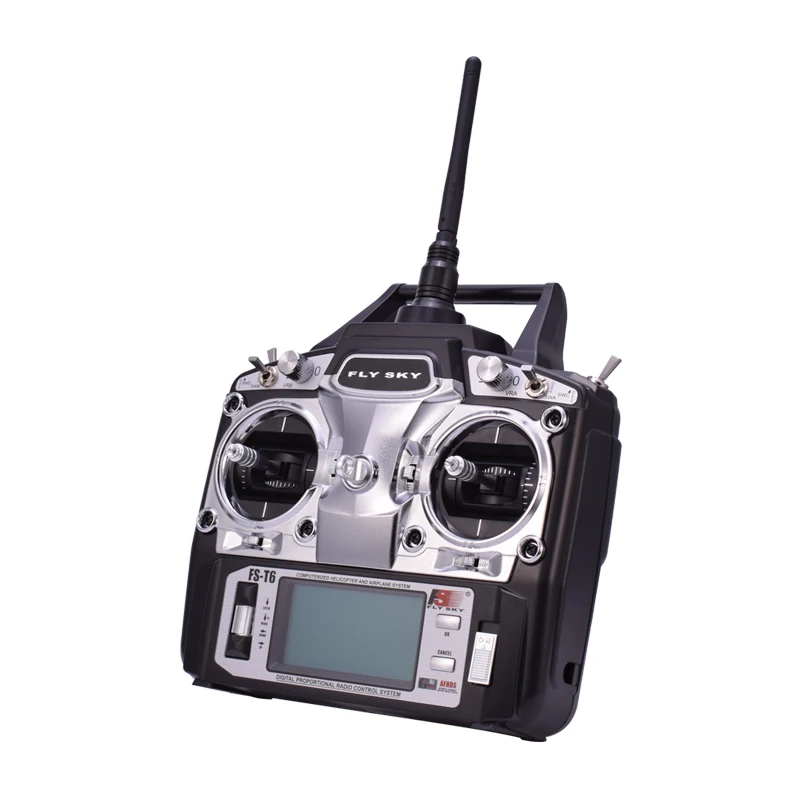 Flysky FS T6 6ch 2 4g с ЖК экраном RC передатчик + R6B приемник для самолета Heli
