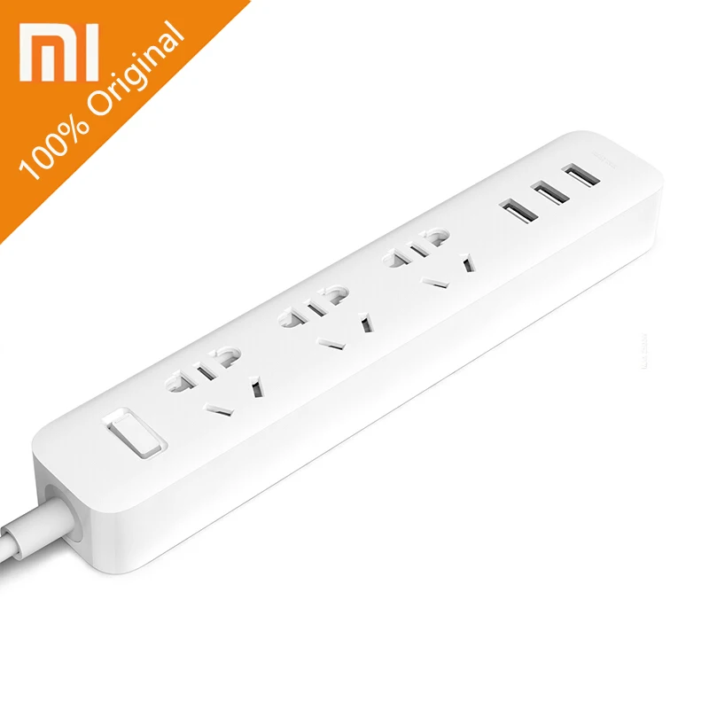 Оригинальный Xiaomi 3 Mi Smart Plug адаптации мощность полосы с USB расширение стандартный