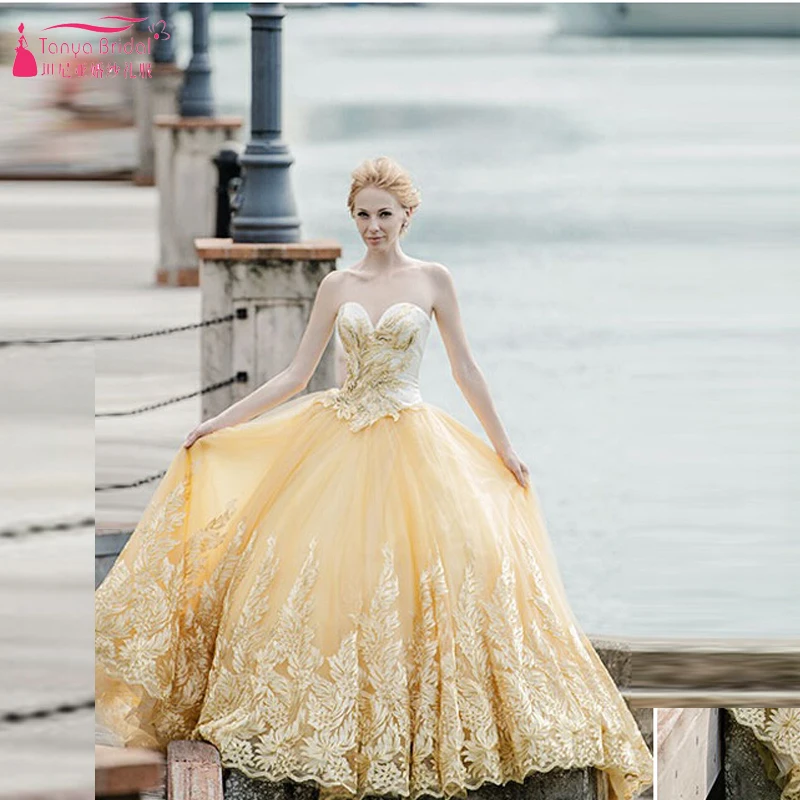 Popular Gold Wedding DressesBuy Cheap Gold Wedding Dresses lots from