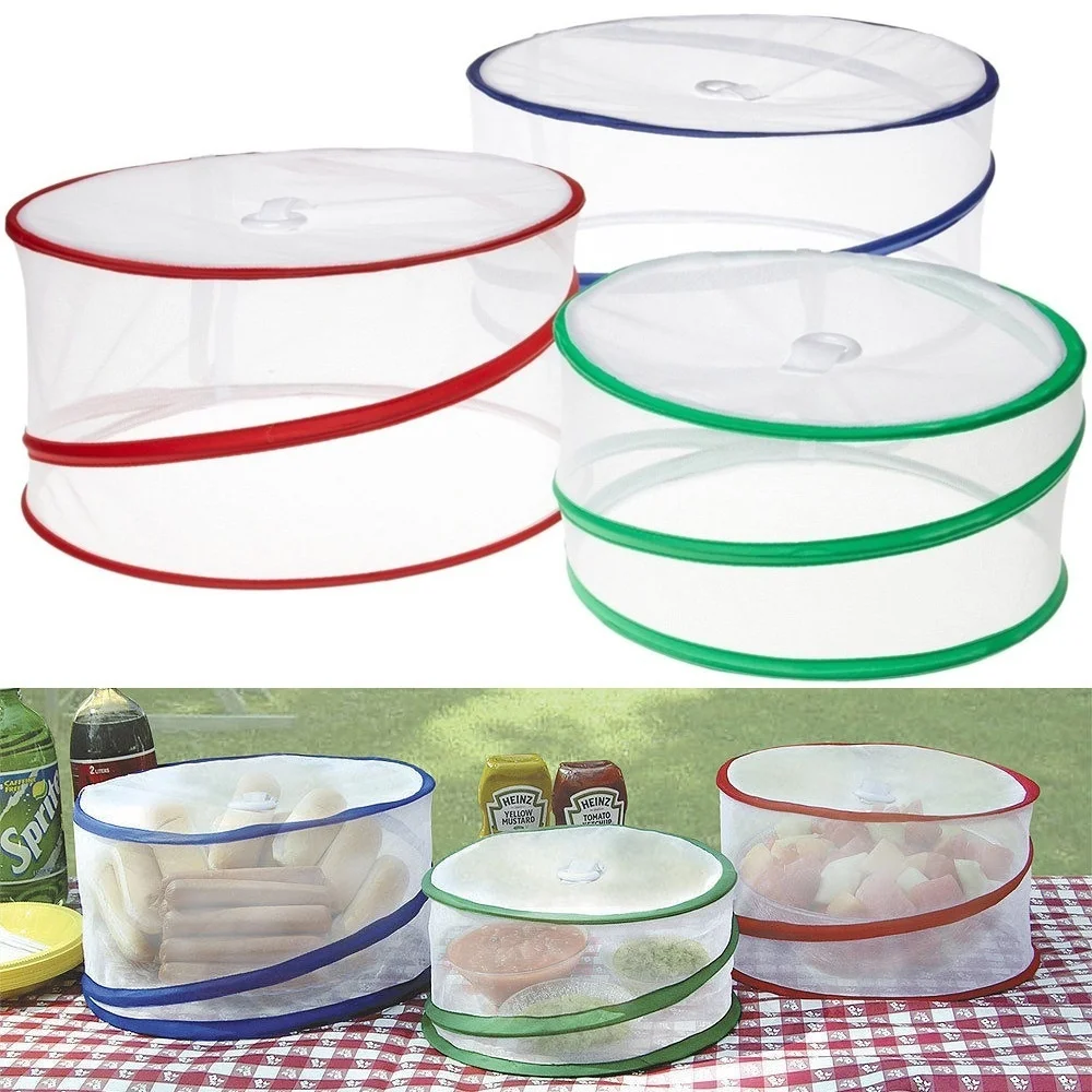 

1 Set Pop Up Food Covers Mesh Screen Outdoor Picnic BBQ Tent Bug Protector