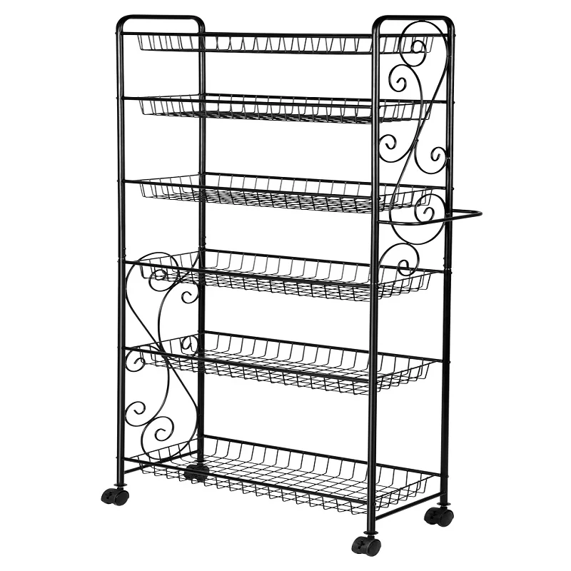 Hlc 6 Tier Freestanding Metal Bathroom Kitchen Storage Shelf Rack With