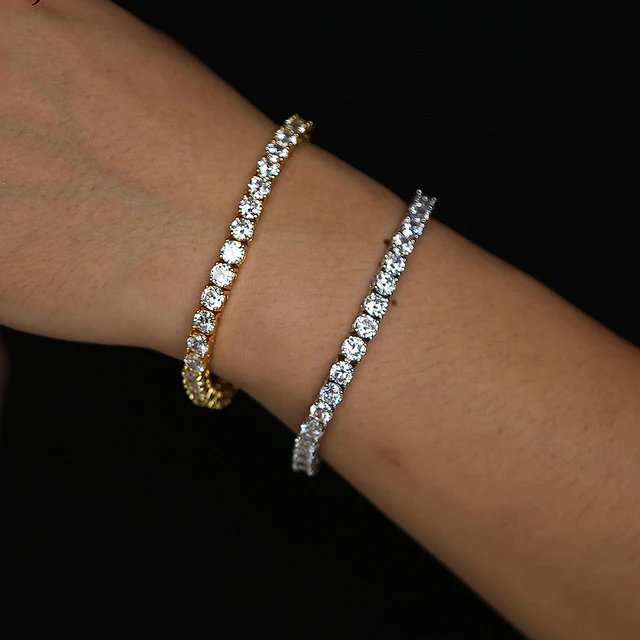 New Arrival Luxury 5mm Cz Tennis Bracelet Silver For Women New Arrival Luxury 5mm Cz Tennis Bracelet Silver For Women Mens Wedding Hand