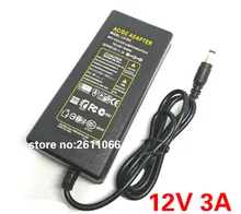 12V3A DC 12 V 3A AC 110-240 V adaptador de alimentação do DIODO EMISSOR de luz LED Adaptador de Alimentação do Transformador para LED strip 5050 2835 DC 5.5*2.5mm
