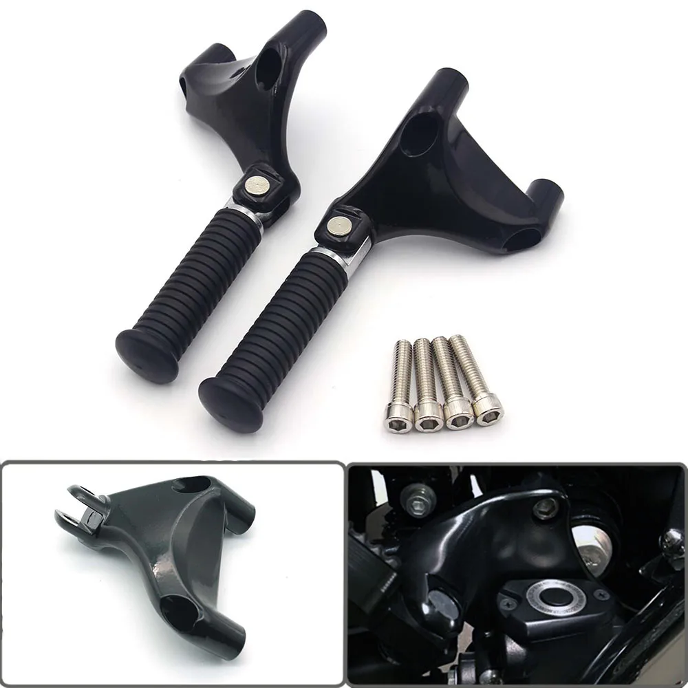 

1 Pair Black Motorcycle Passenger Rear Foot Pegs Footpegs Mount for Harley 1200 XL 883 Sportster 2004-2010 2011 2012 2013