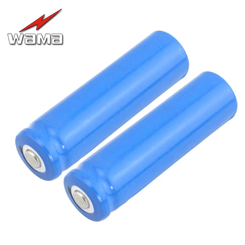 2 шт./лот Wama 14500 аккумуляторная батарея 100% реальная 750mAh литий ионная 3 7 V AA Размер