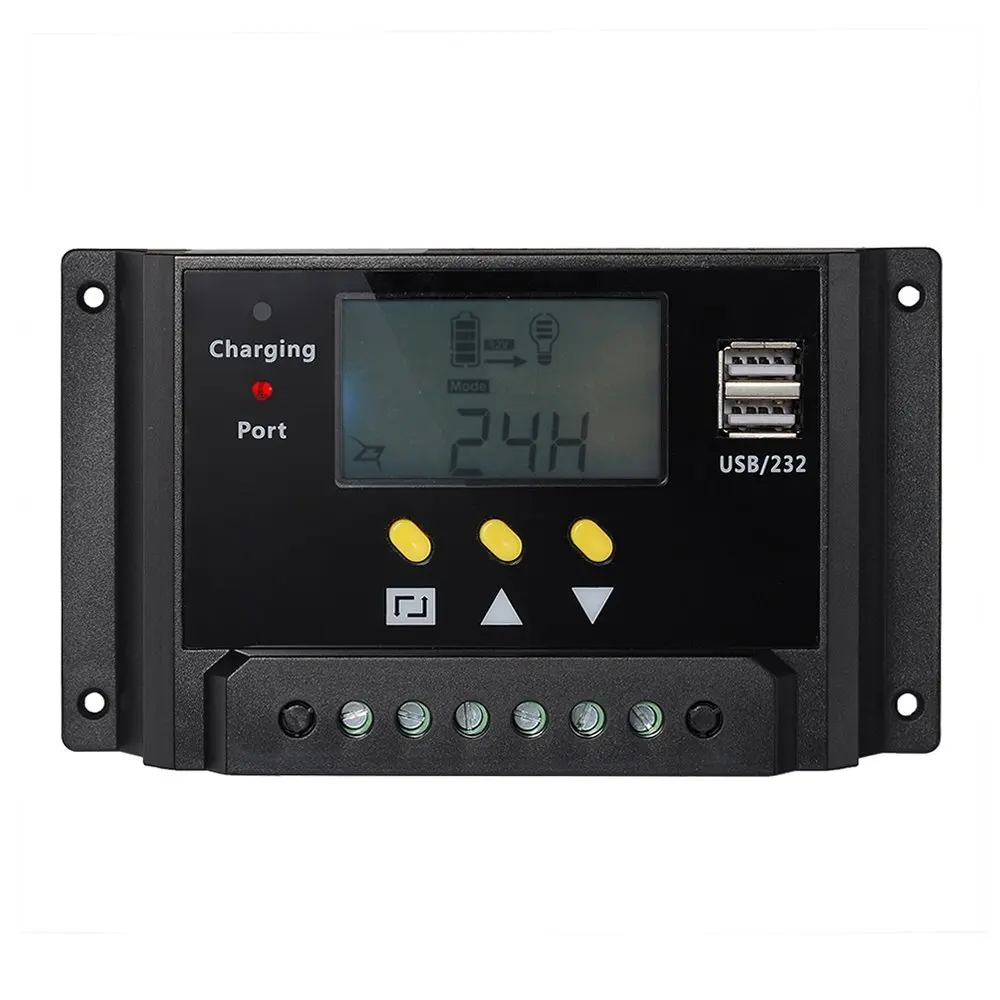 

MYLB-LCD display 30A PWM solar panel regulator charge controller 12V / 24V 360W / 720W with Dual USB For campers / caravans /