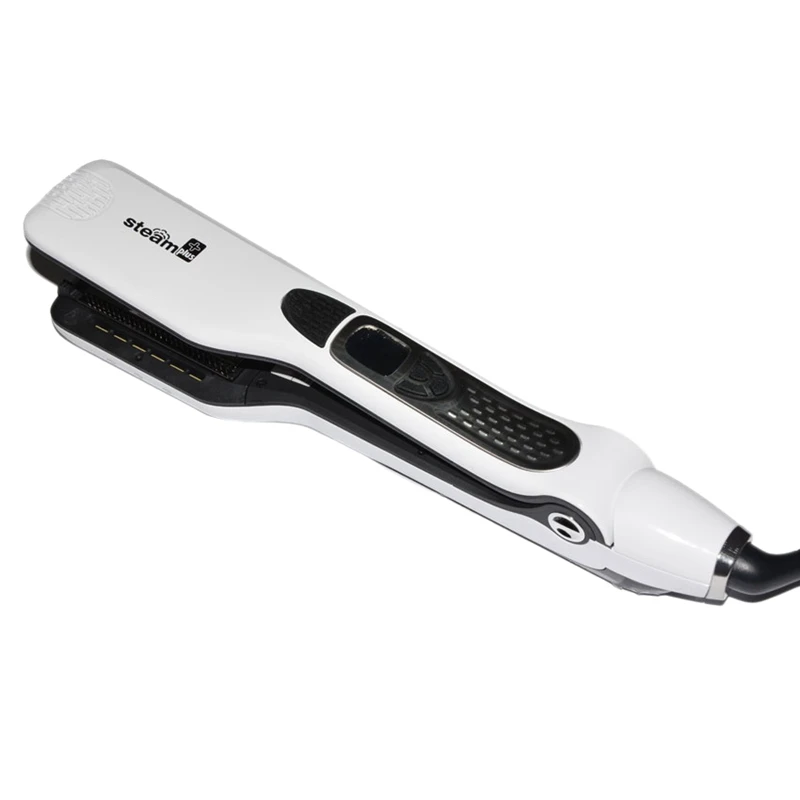 Steam Hair Straightener Brush Titanium Ceramic Flat Iron Professional Electric Comb Fast Pod Eu P | Красота и здоровье