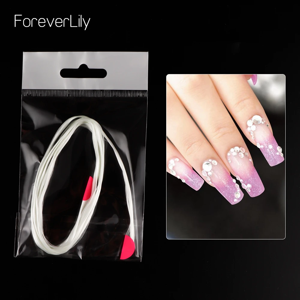 

New Arrival 1m/2m/5m White Acrylic Nail Fiberglass Nail Extension Tool High Quality Fibers For UV Gel DIY Art Nail Spa Easy Use