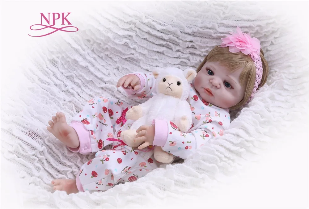 NPK 57 см Boneca bebes Reborn дрожащее яблоко полный винил Reborn Baby Doll игрушки Реалистичные для детей на день рождения Рождественский подарок Горячая игрушка для девочки