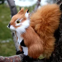 Реалистичные игрушки животных 13x11 см коричневый белка Твердые игрушечные модели Рождественский подарок b0080