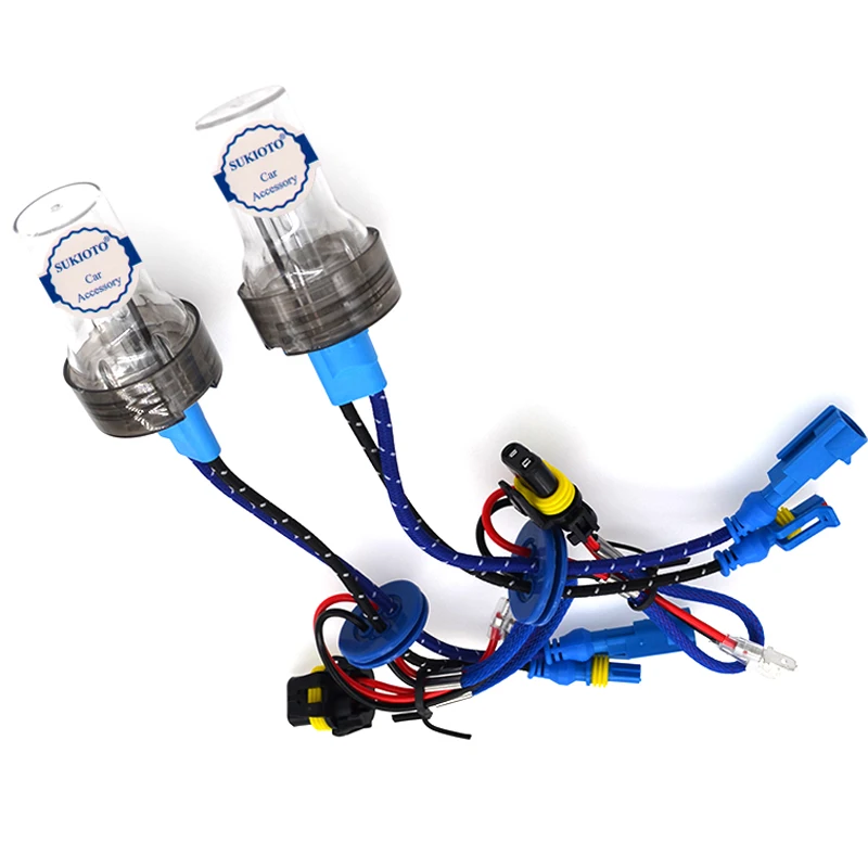 SUKIOTO Metal H1 H7 HID Xenon Lamp D2H HID Projector Bulb H3 H11 HB3 White 5500K AC hid Headlight 35W 45W 55W hid Headlight kit