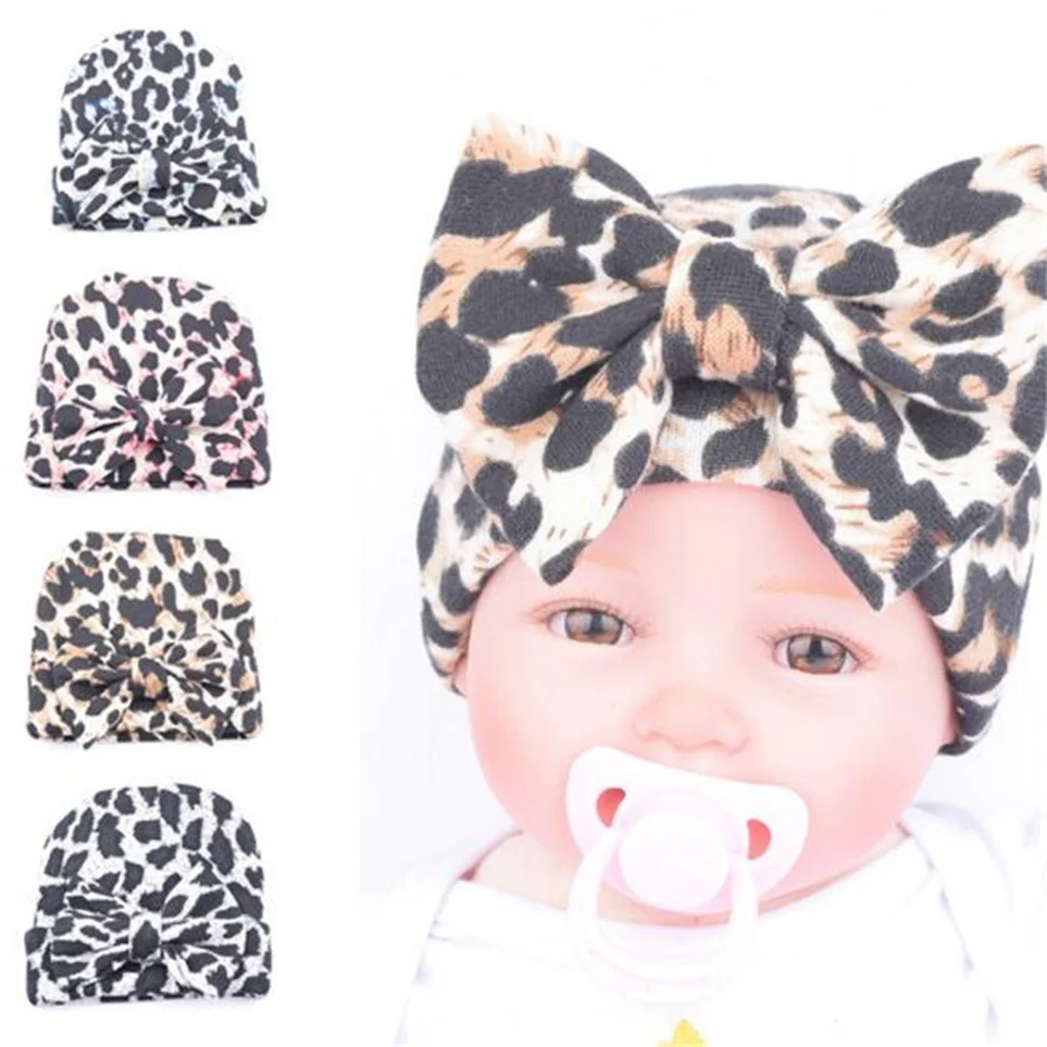 

newborn Baby Hat Girl Boy Cap cotton Unisex With Leopard Flower Hat Newborn Hospital Hat baby cap baby bonnet gorros best love