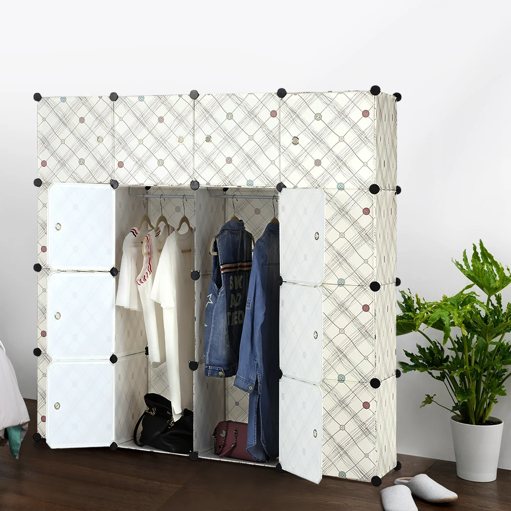 

Fashion Large Multi-use Clothes Closet Wardrobe Cabinet DIY Cloth Shoes Storage Organizer Boxes
