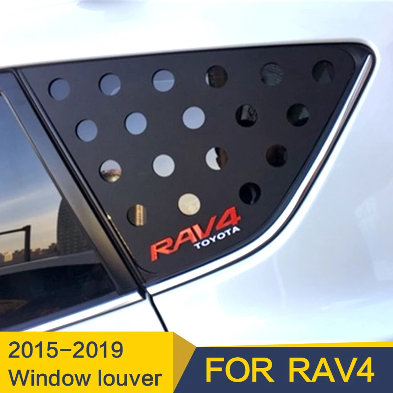 

Use For Toyota RAV4 Window Louver 2015-2019 PP Plastic Sun Shade Visor Cove Rear Window Decoration Car Refitting Window Louver