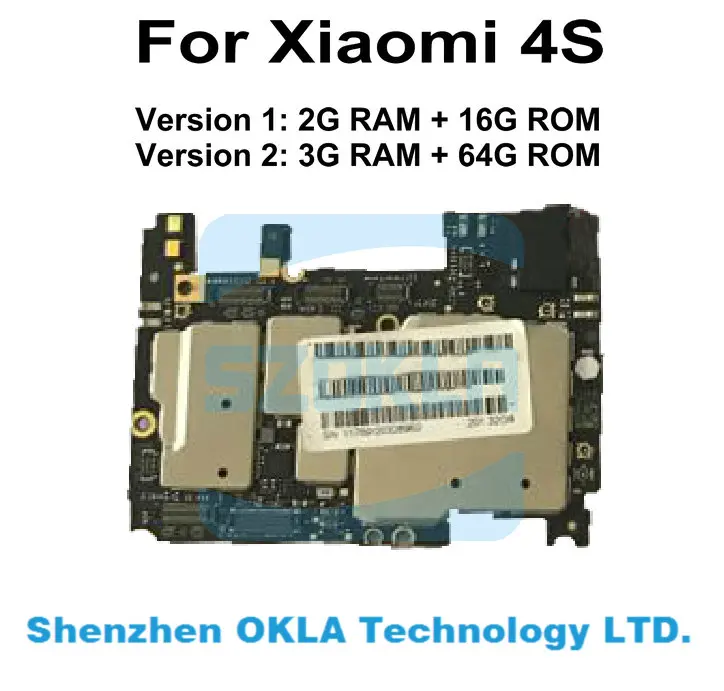 bilder für 1 stücke für xiaomi 4 s mi 4 s mi4 4g 2g ram 16 gb ROM 3G RAM 64G ROM Mainboard Motherboard Hauptplatine Systemplatine ersatz bilder für 1 stücke für xiaomi 4 s mi 4 s mi4 4g 2g ram 16 gb ROM 3G RAM 64G ROM Mainboard Motherboard Hauptplatine Systemplatine ersatz