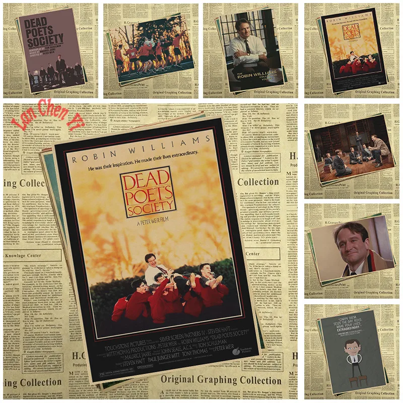 

Dead Poets Society Nostalgic Matte Kraft Paper Poster Office Gift Room Dining Home Decor wall sticker Design