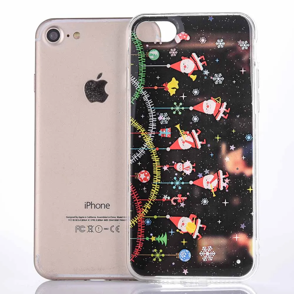 Чехол для телефона iPhone 6 6S Plus Coque рождество телефон случаи задняя крышка 7 8 плюс