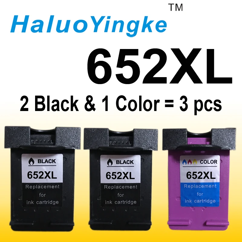 

3PK 652XL Ink cartridges replace for HP 652 compatible for Deskjet 4536 1115 1118 2135 2136 2138 3635 3636 3835 4535 printer
