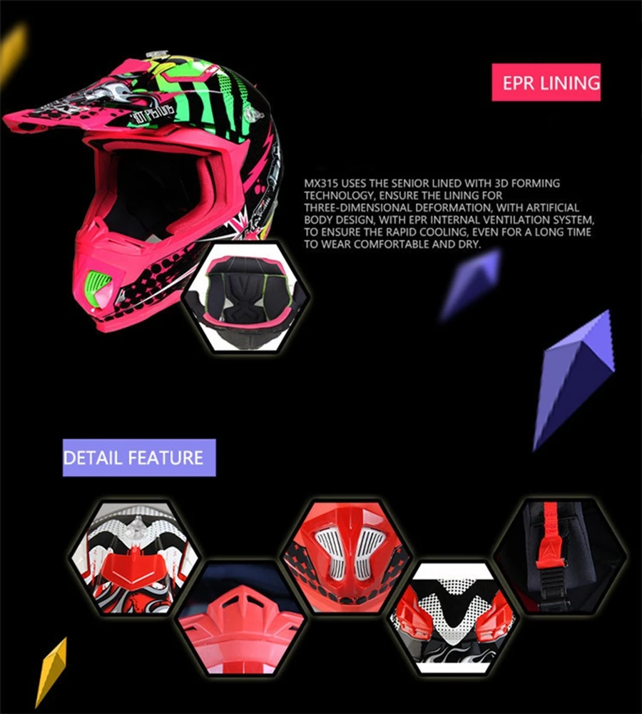 1 шт Высокое качество Capacete мотокросса внедорожных гонок шлем точка ABS материал мотокросса мотоциклетный шлем