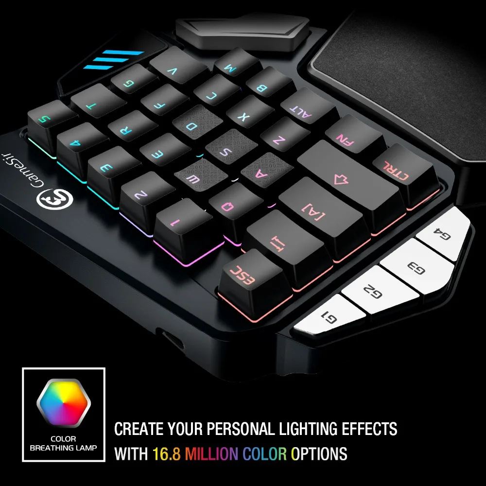 Игровая механическая клавиатура GameSir Z1 RGB Blacklight одной рукой Боевая док станция FPS