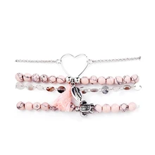 Стильный и красивый простой корпус блестящие цепочки браслет из четырех частей набор лодыжки браслет для женщин и мужчин