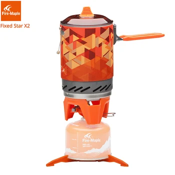Fire Maple X2 Outdoor Gas Stove Burner Tourist Portable Cooking System With Heat Exchanger Pot FMS-X2 Camping Hiking Gas Cooker 1