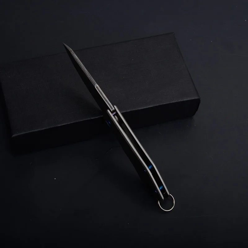 small titanium tactical folding knife rescue edc tools  (2)