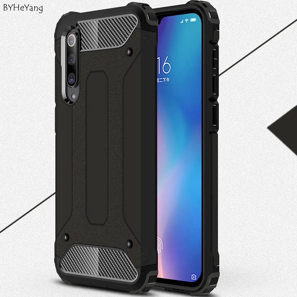 Для Xiaomi Mi 9 SE Чехол Броня Жесткий ПК Мягкая силиконовая задняя накладка из ТПУ