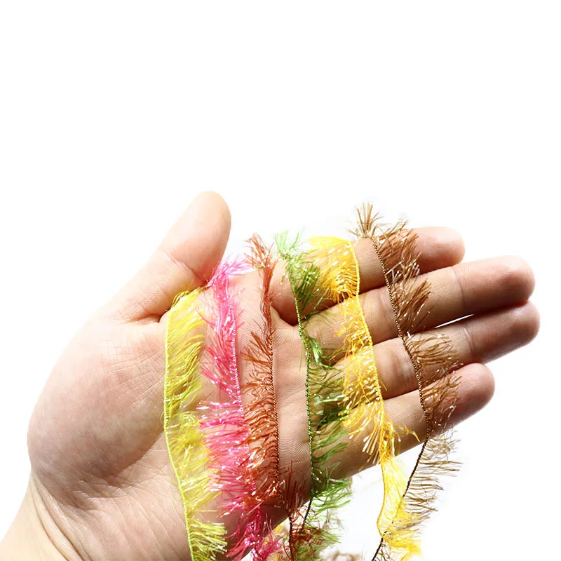 Consuader 4 метра flash chenile fritz blob fly fishing material 10 дополнительных цветов полупрозрачный