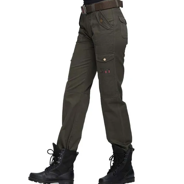 New Cargo Pants Women's Baggy Long Pants Woman Army Green Cotton ...