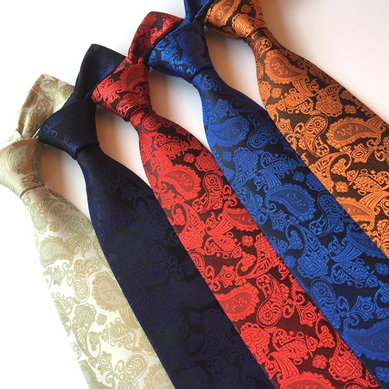 2019 эксклюзивный дизайн мода взрыв полиэстер кешью цветок Пейсли узор 1 Классический 18 цвет для мужчин галстук