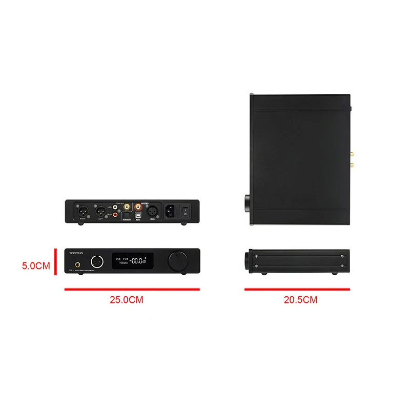 TOPPING DX7S двойной ES9038Q2M полностью сбалансированный ЦАП и усилитель для наушников