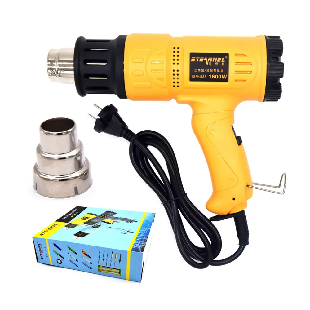 

220v Heat Gun 1600w Variable Temperature Advanced Industrial Electric Hot Air Shrink Wrap Blower Heater Gun Power Tool