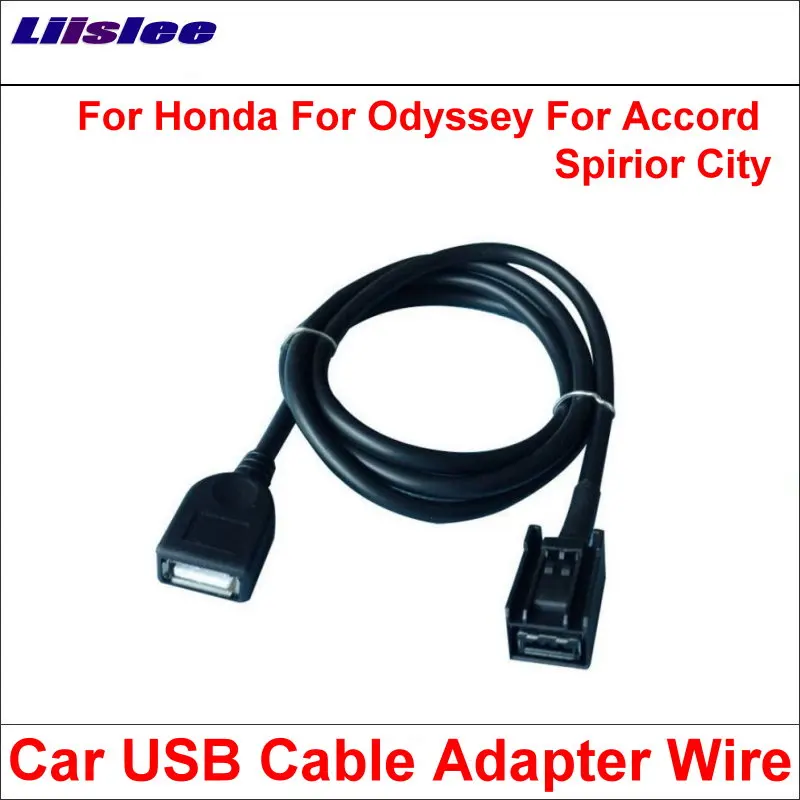 Liislee оригинальные вилки к USB адаптер Conector для Honda для Odyssey для Accord Spirior City Автомобильное CD-радио аудио медиа кабель провода