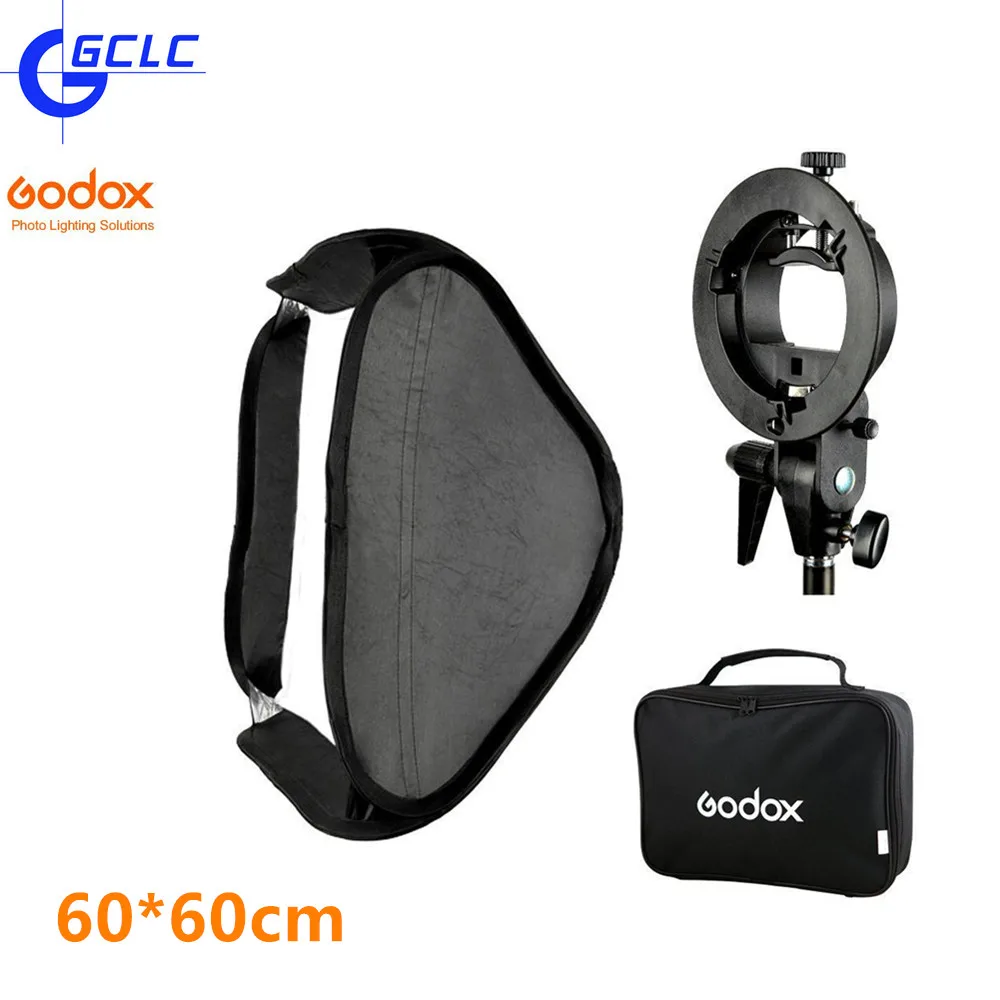 Godox SFUV6060 60x60cm 24 24inch Softbox S Type Bracket Bowens Holder Bag Kit for Camera Flash